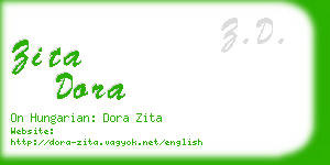 zita dora business card